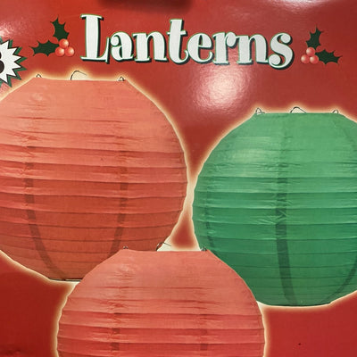 Green and Red Paper Lanterns
