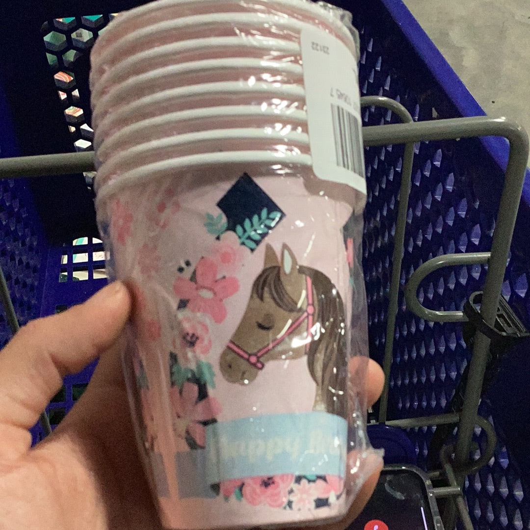 CUP/VASO 9 OZ SADDLE UP