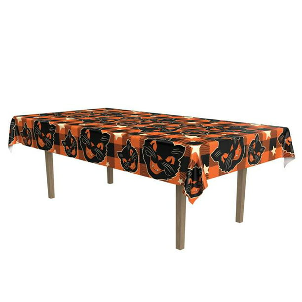 Halloween Vintage Fabric Tablecover 55x90" (x1u)