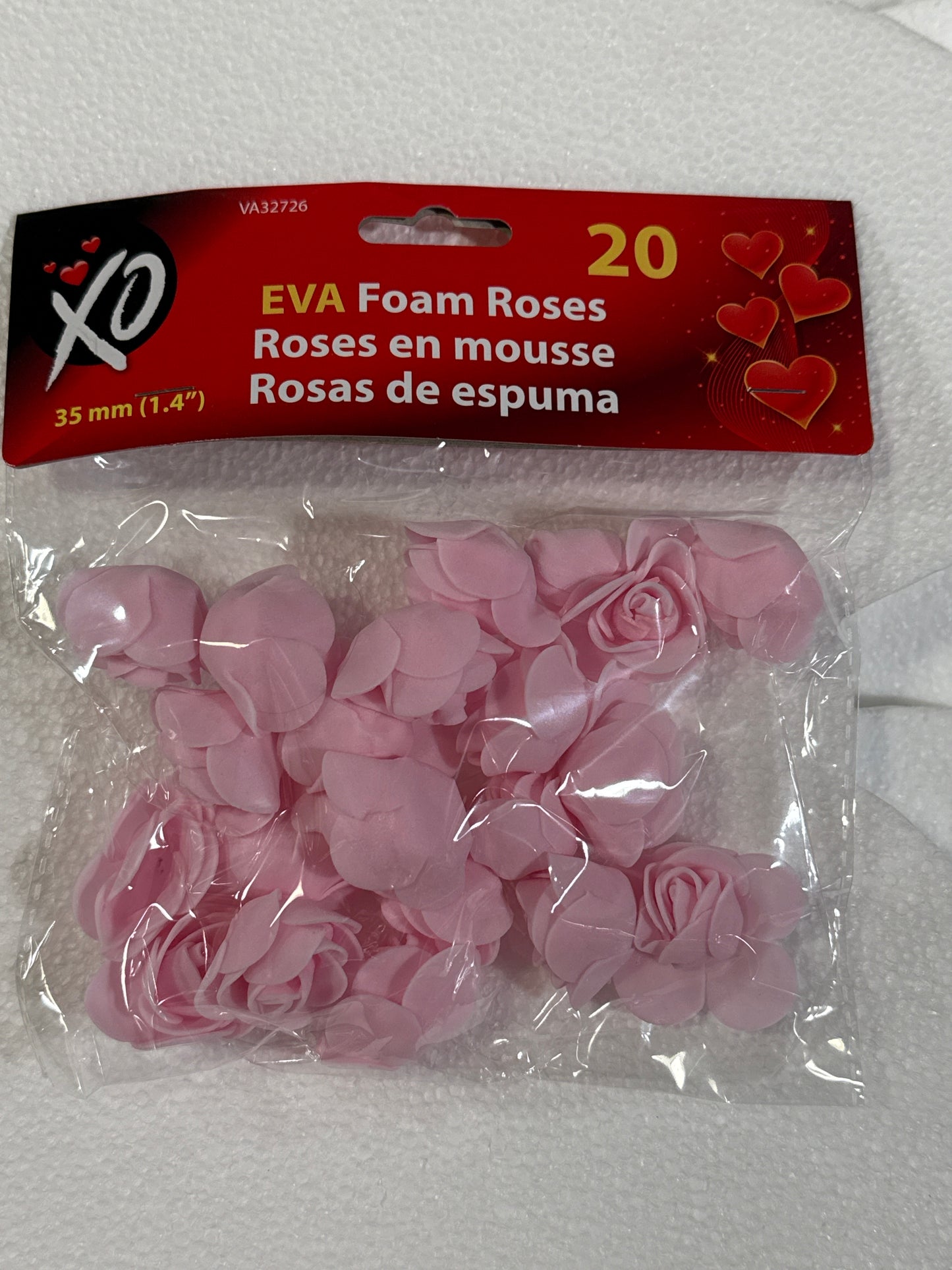 Rosas Espuma EVA San Valentín (x20u)