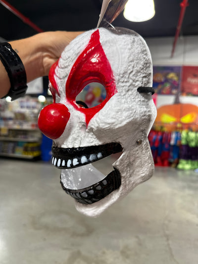 Máscara Clown Creepy PVC 9.75x7" con Mandíbula Movible 2 Estilos