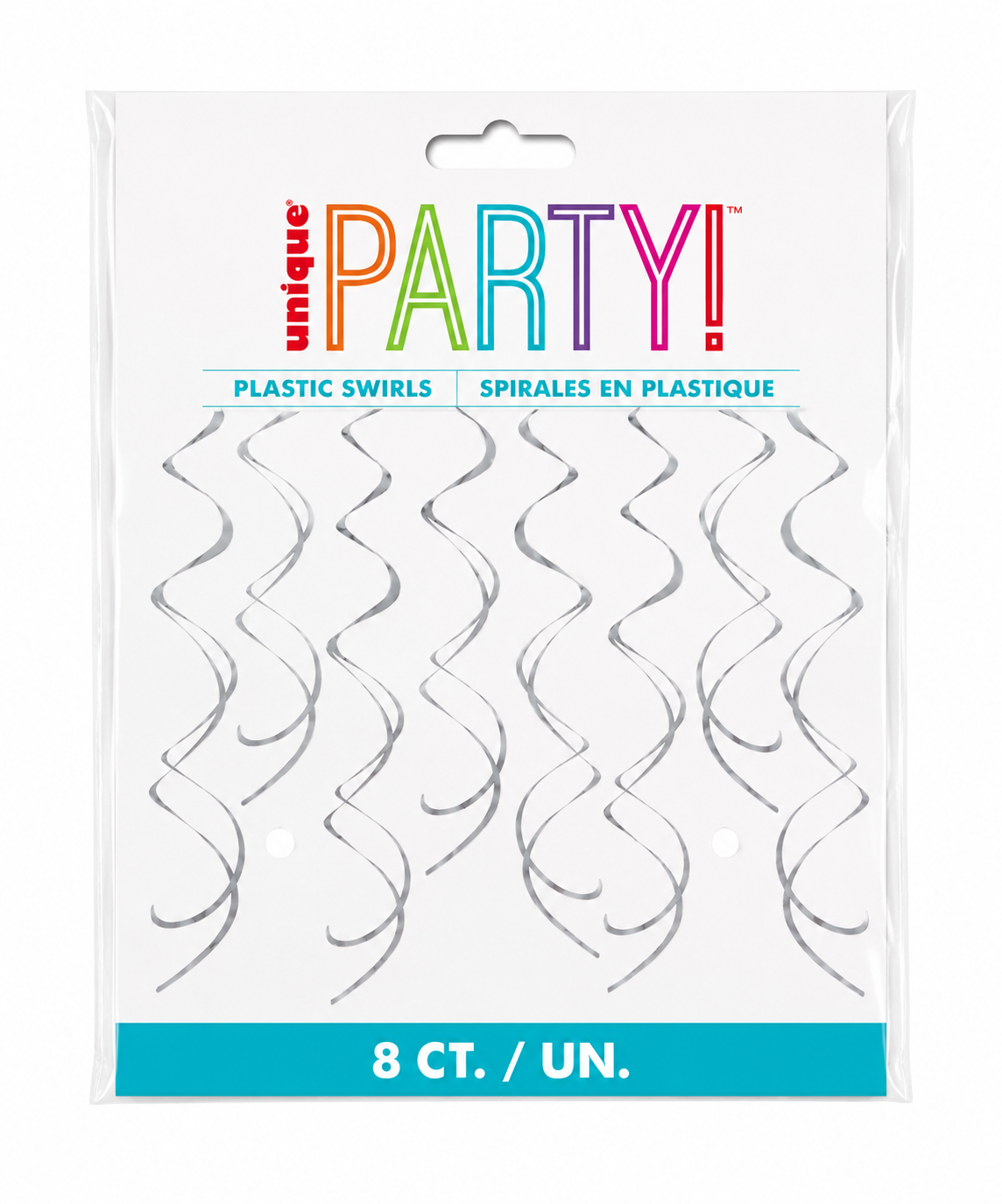 Swirl Decorations Silver 8pcs