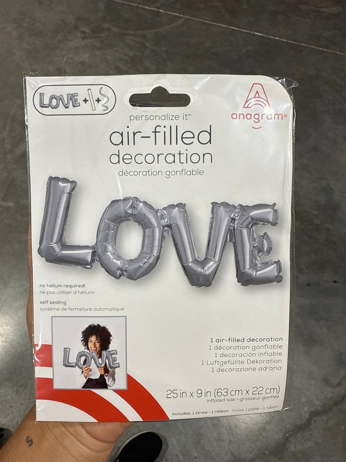 LOVE SILVER BALLOON