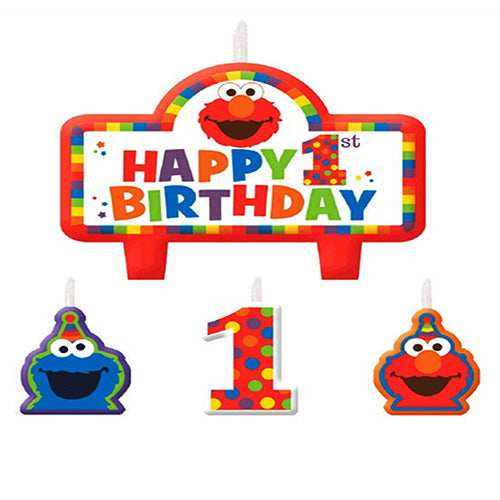 Elmo One Candle Set (x4u)