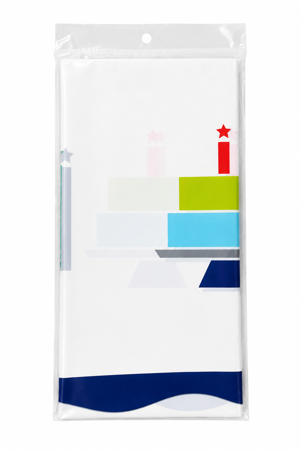 Modern Birthday Plastic Tablecover 54in x 102in