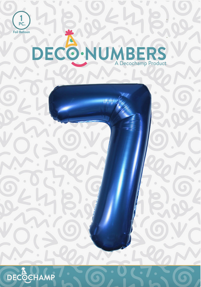 DECO NUMBER “7” NAVY BLUE 34IN BY DECOCHAMP