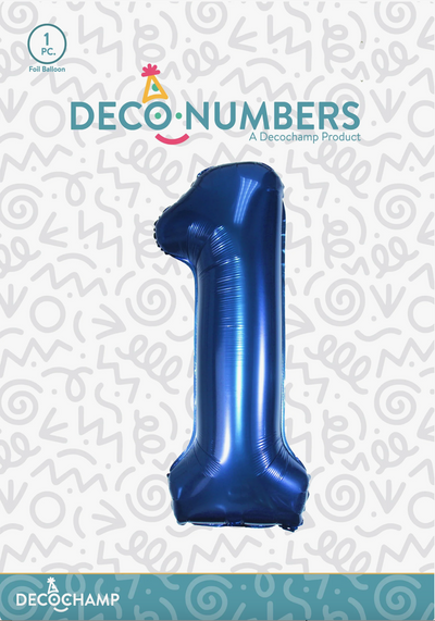 DECO NUMBER “1” NAVY BLUE 34IN BY DECOCHAMP