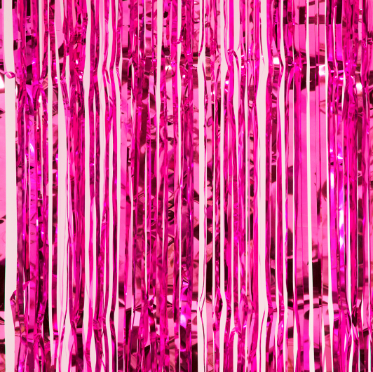 Metallic Foil Fringe Curtain 96”x46” - Todos los Colores