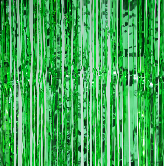 Metallic Foil Fringe Curtain 96”x46” - Todos los Colores