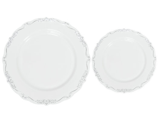 Disposable Deluxe Embossed Plate Set - 40pc/set