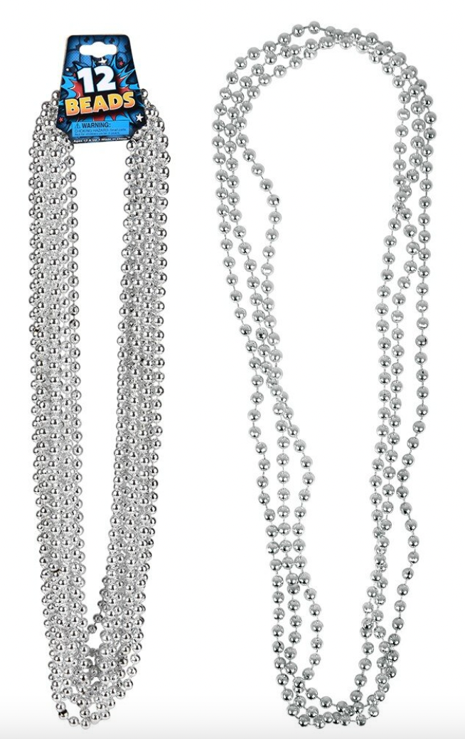 Silver Beads Necklaces 12pcs