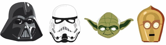 Paper Masks Star Wars GALAXY (8 unidades)