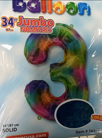 Supershape Foil Balloon #3 Rainbow