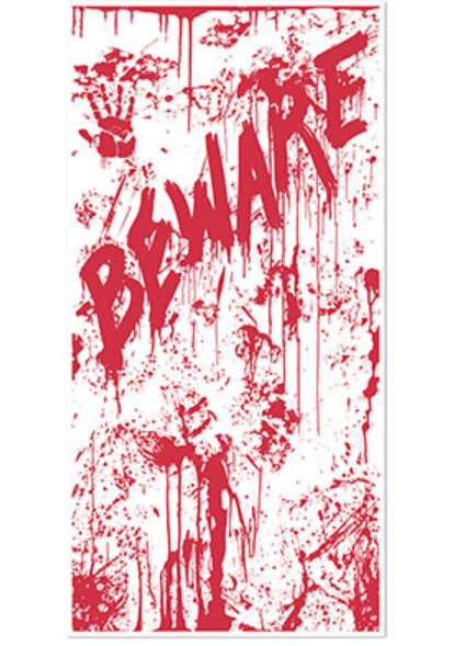 Halloween Bloody Door Cover 30"x5' (x1u)