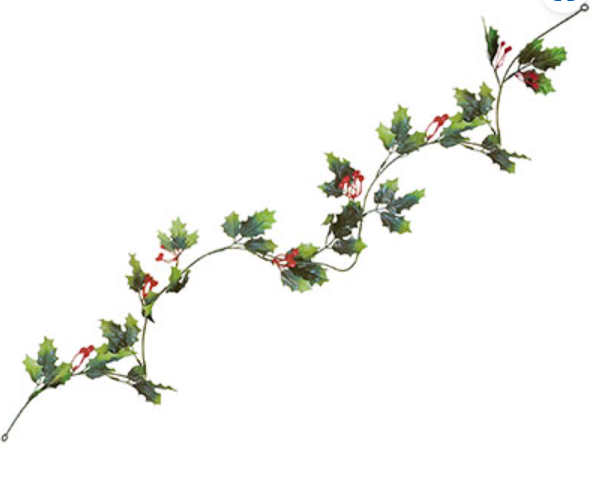 Xmas Holly & Berry Garland