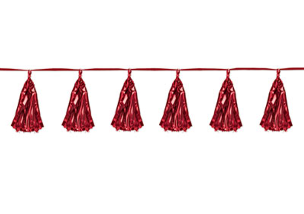 Xmas Metallic Tassel Garland