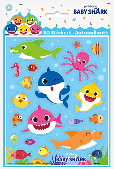 Baby Shark Stickers 80ct