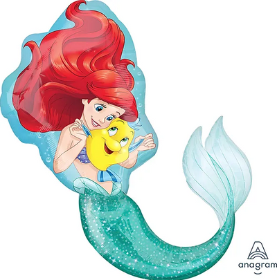 Ariel Little Mermaid Princess Disney Supershape Foil Balloon