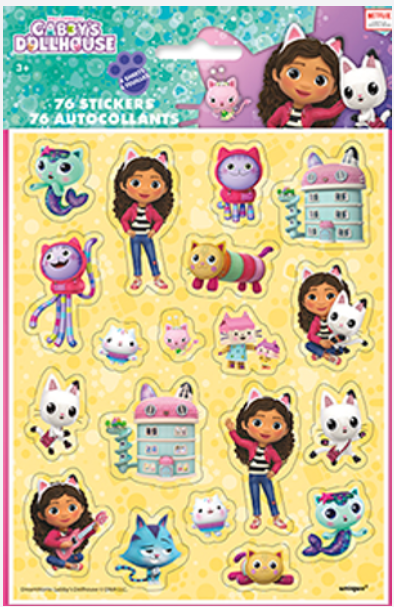 Gabby’s Dollhouse Stickers 76ct