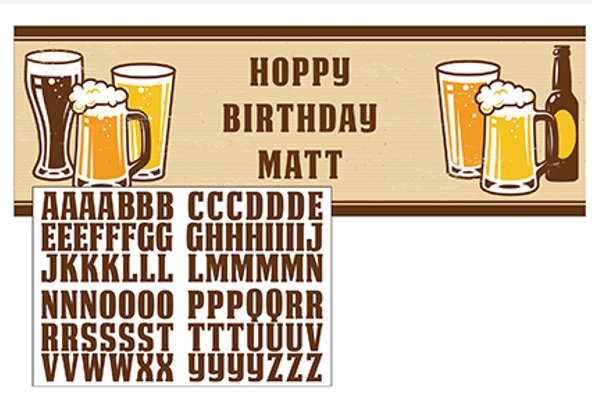 CHEERS & BEERS GIANT BANNER