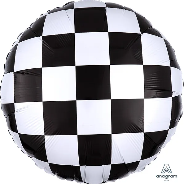 Checkered Racing Foil Balloon 18"