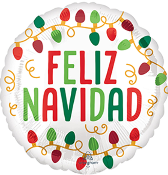 18" FELIZ NAVIDAD XMAS LIGHTS