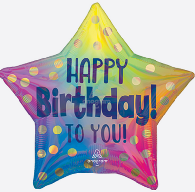 18" HBD TO YOU GOLD DOTS