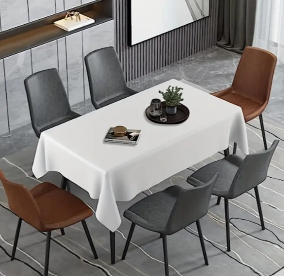 Mantel Tablecover Plastic Blanco X 2 Unidades 54x108