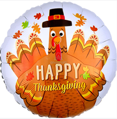 Thanksgiving Turkey Foil Balloon 18"