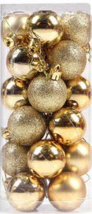 Pelota/Bola de Navidad Colores - Medianas 2.4in (x24u)