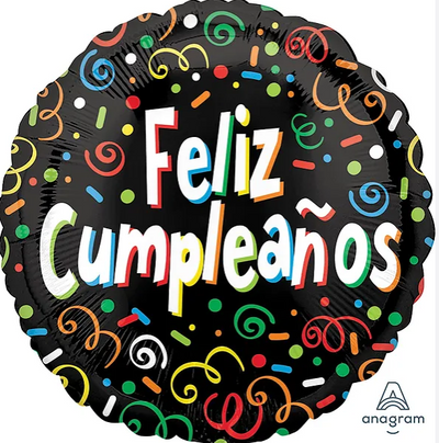 18" FELIZ CUMPLEAÑOS CONFETTI