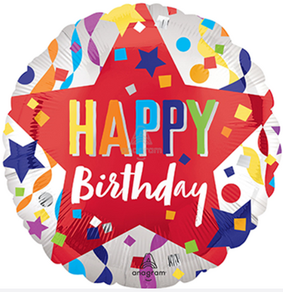 18" HAPPY BIRTHDAY STAR