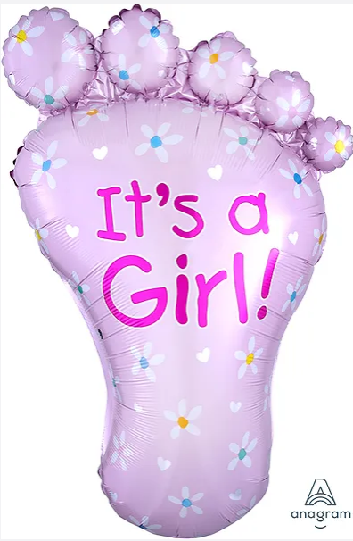 LRG SHP IT'S A GIRL FOOT