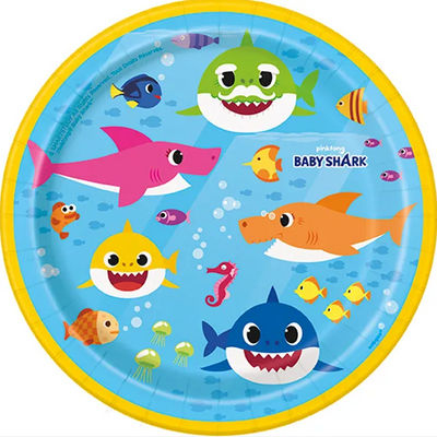 Baby Shark Plates 7” 8ct