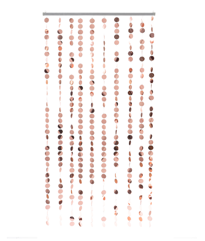 "Spangles" PVC Circles Beaded Curtain - Rose Gold