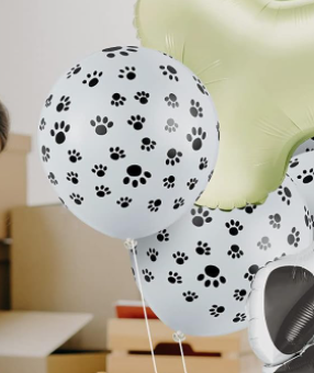 Globo huella de Perro Latex 1pcs