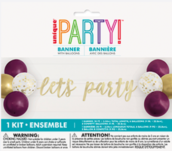 MODER GOLD & PURPLE BANNER & B