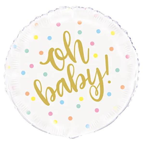 OH BABY GOLD SHOWER 18"