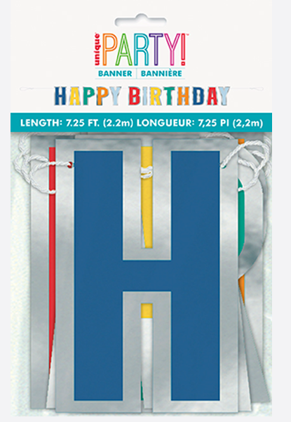 HAPPY BIRTHDAY FOIL BANNER