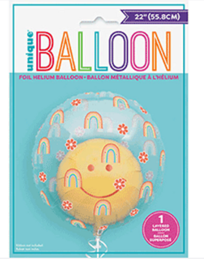 Retro Rainbow Roller Skate Balloon 22"