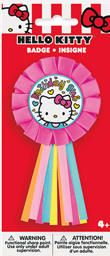 Hello Kitty Birthday Girl Badge with Ribbon