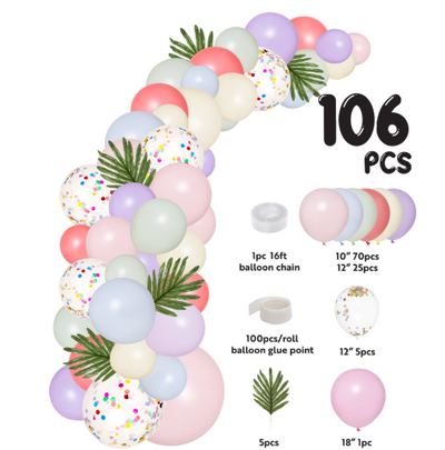 Spring Tropical Theme Balloon Garland Set 16ft