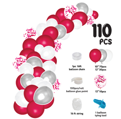 Balloon Garland Set 16ft - Berry