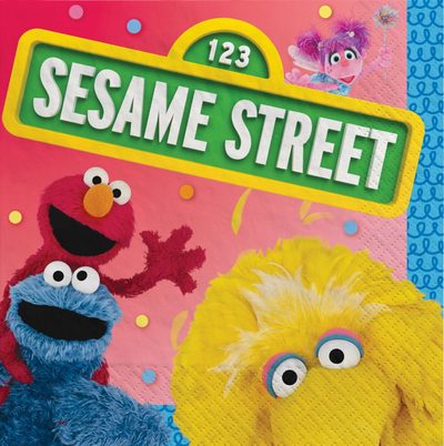 Beverage Napkin Sesame Street (x16u)