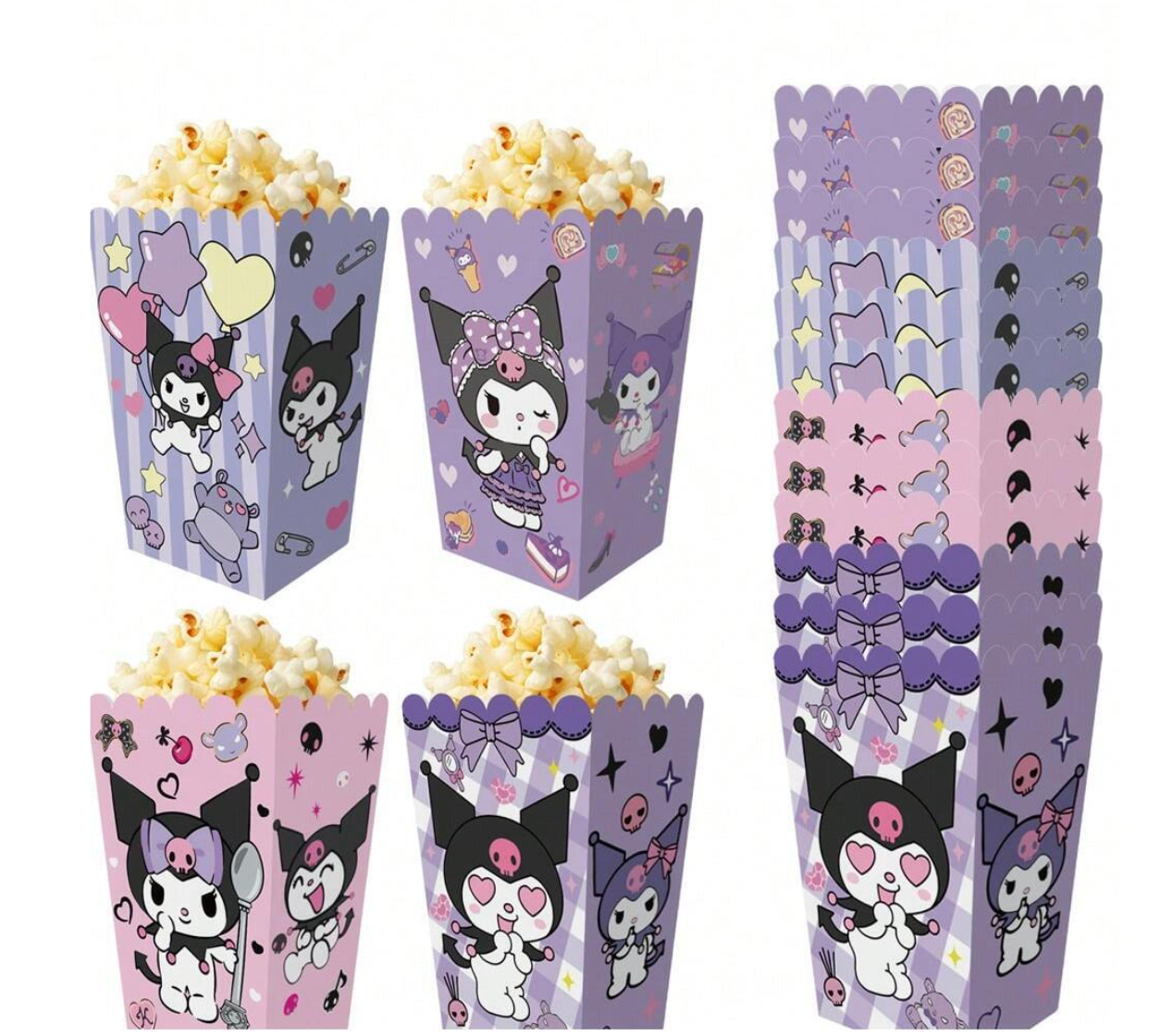 Kuromi Popcorn Boxes (x12u)