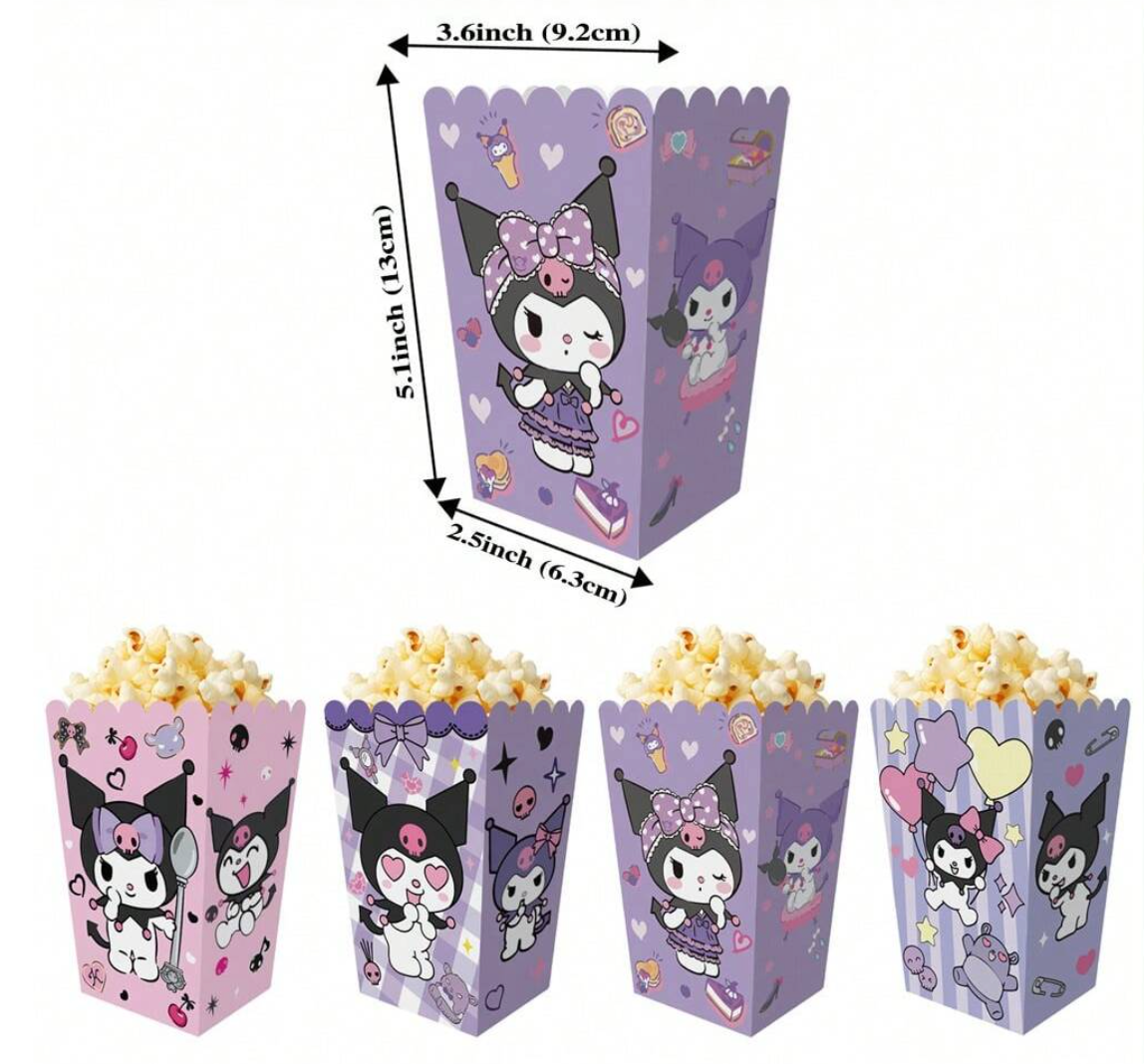 Kuromi Popcorn Boxes (x12u)