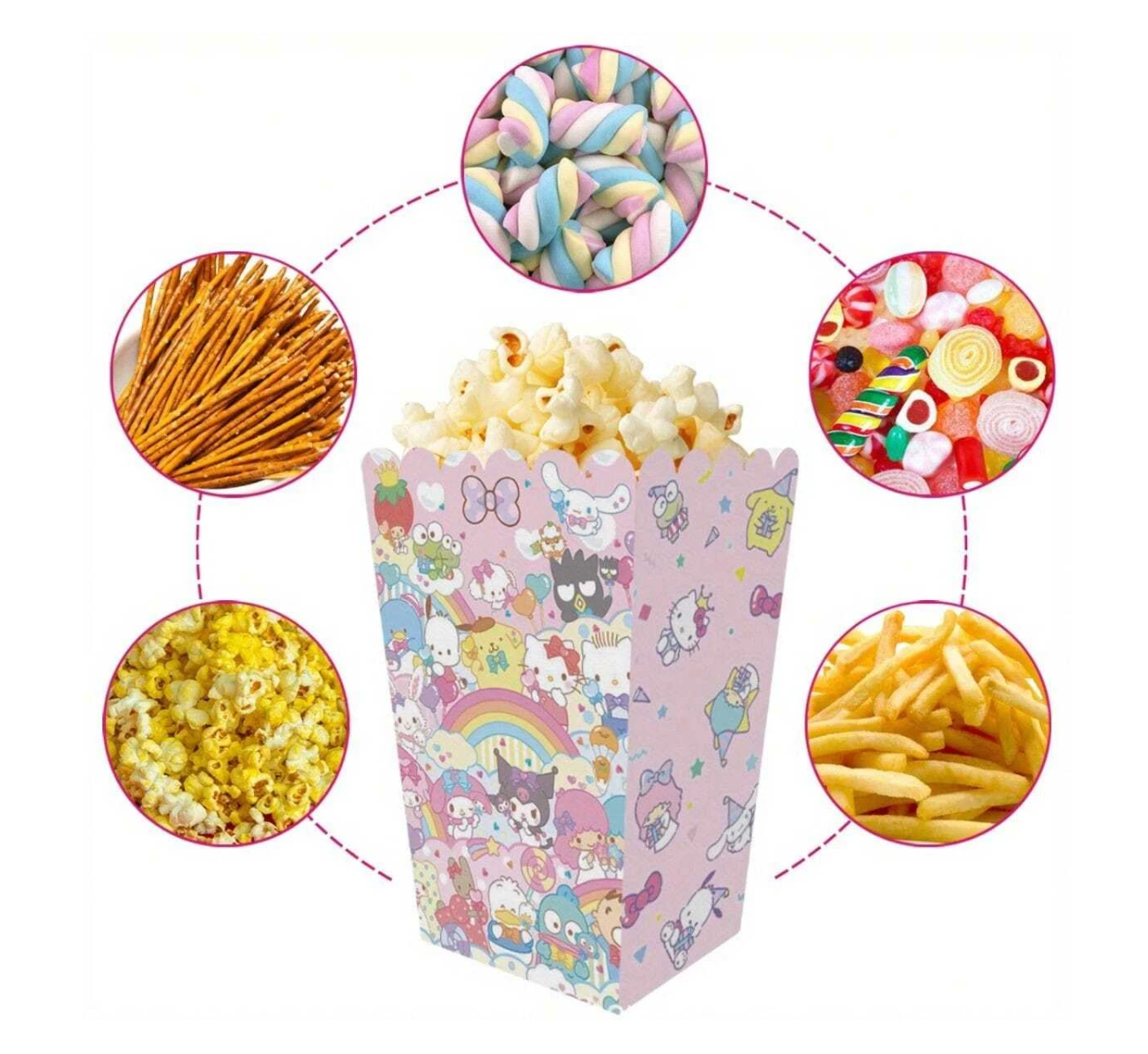 Hello Kitty and Friends Popcorn Boxes (x12u)