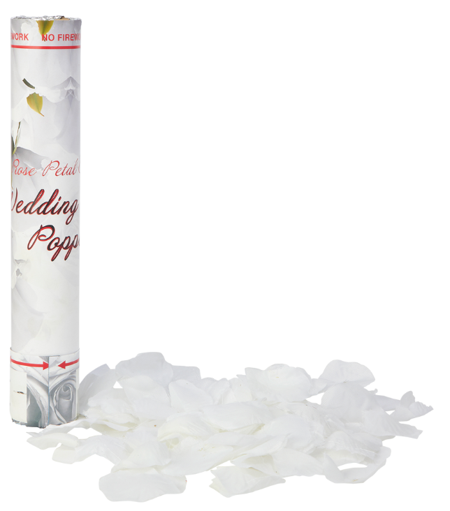 Rose Petal Party Popper (White)