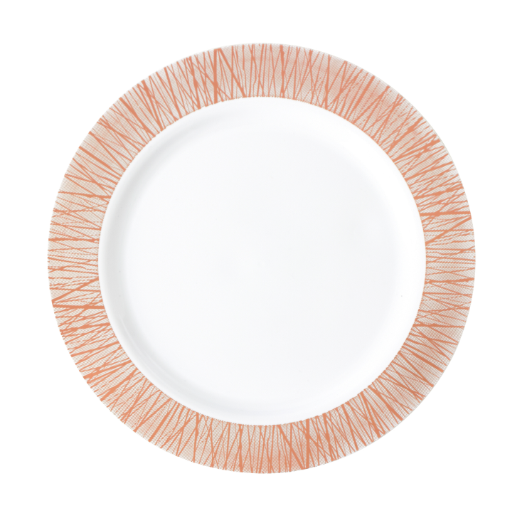 Disposable Deluxe Plate With Hot Stamping 10½" - Rose Gold