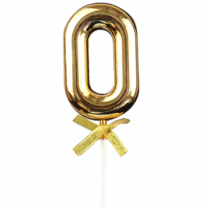 Plastic Cake Topper - Gold